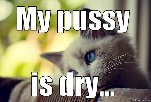 MY PUSSY IS DRY... First World Problems Cat