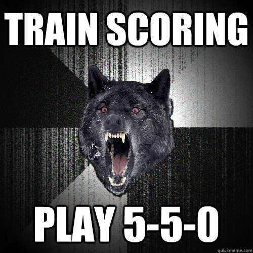 Train scoring play 5-5-0  Insanity Wolf