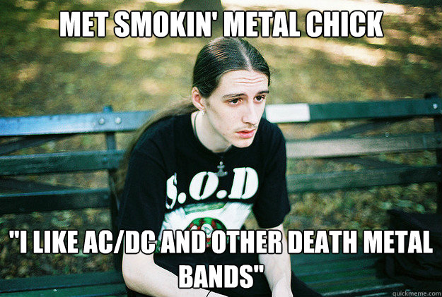 Met smokin' metal chick 