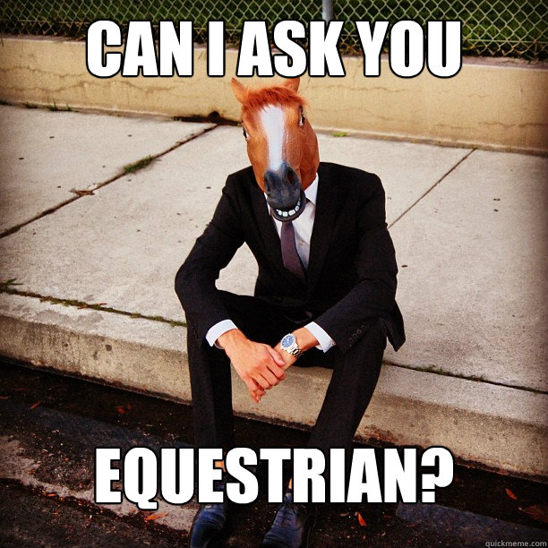 Can i ask you equestrian? - Can i ask you equestrian?  Horse Head Greg