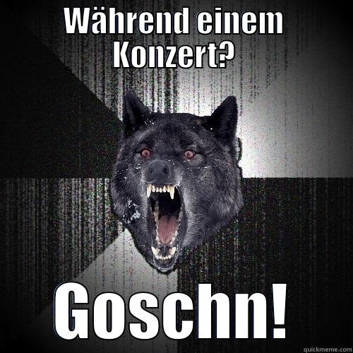 WÄHREND EINEM KONZERT? GOSCHN! Insanity Wolf