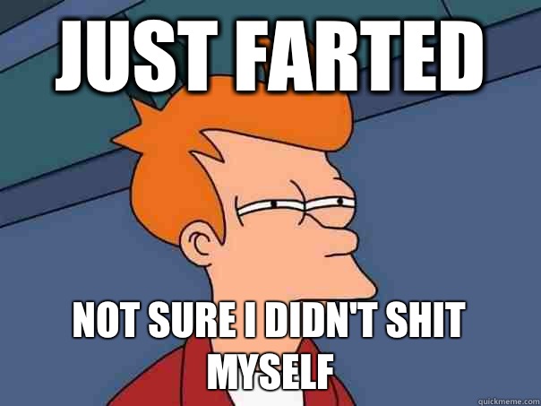 Just farted Not sure I didn't shit myself  Futurama Fry