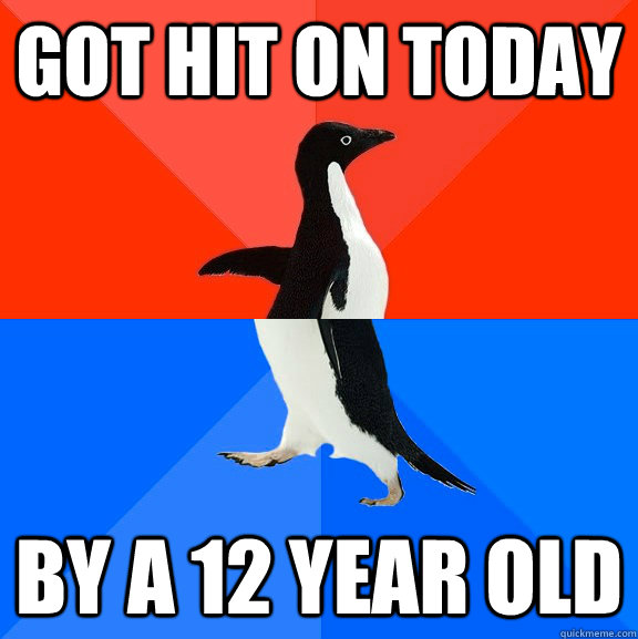 got hit on today by a 12 year old   Socially Awesome Awkward Penguin