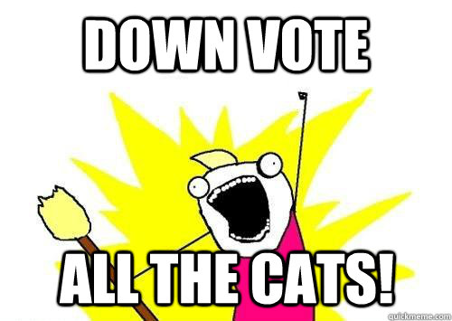 Down vote ALL the cats! - Down vote ALL the cats!  Misc