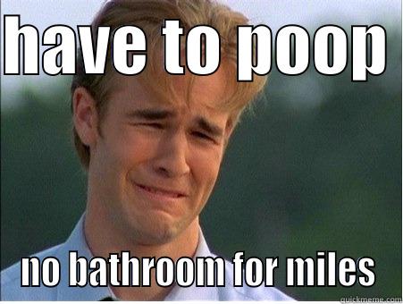 HAVE TO POOP  NO BATHROOM FOR MILES 1990s Problems