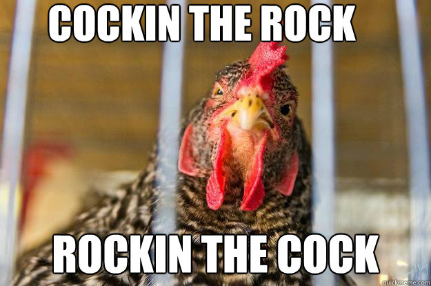 Cockin the rock rockin the cock  Angry cock