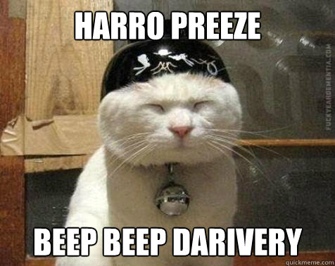 Harro preeze beep beep darivery   South Park City Wok Cat