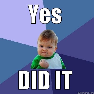 YES DID IT Success Kid