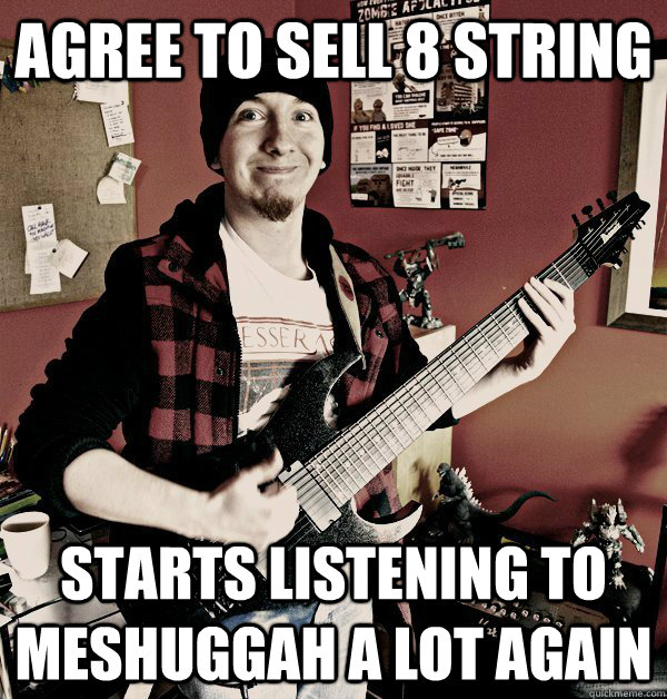Agree to sell 8 string Starts listening to Meshuggah a lot again - Agree to sell 8 string Starts listening to Meshuggah a lot again  First World Djentlemen Problems
