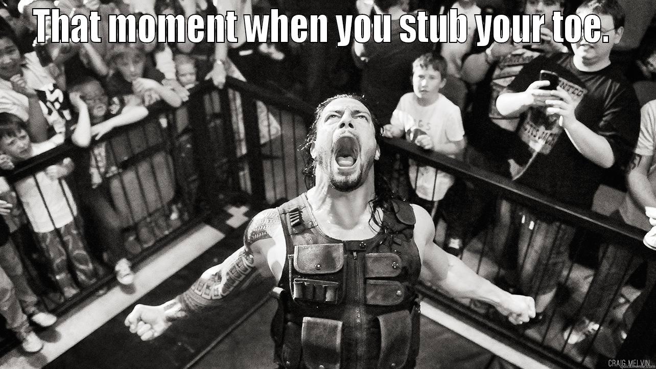 THAT MOMENT WHEN YOU STUB YOUR TOE.   Misc
