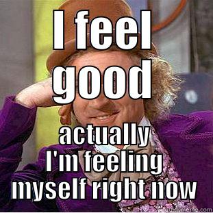 I FEEL GOOD ACTUALLY I'M FEELING MYSELF RIGHT NOW Condescending Wonka
