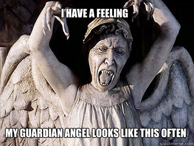 I have a feeling My guardian angel looks like this often  