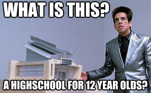 What is this? a highschool for 12 year olds?  Zoolander Ants