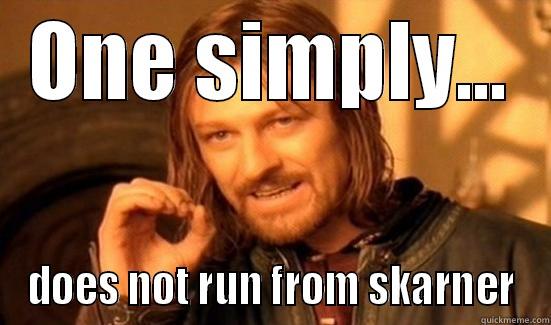 ONE SIMPLY... DOES NOT RUN FROM SKARNER Boromir