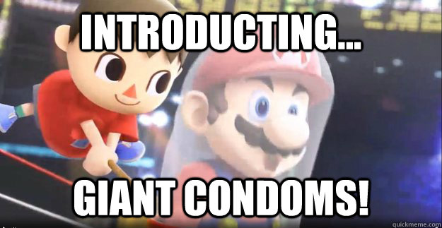 introducting... giant condoms! - introducting... giant condoms!  Super Smash Condom