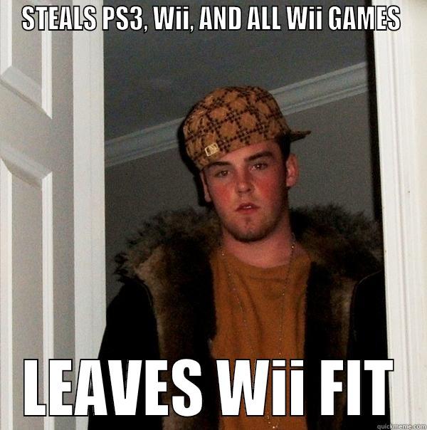 STEALS PS3, WII, AND ALL WII GAMES LEAVES WII FIT Scumbag Steve