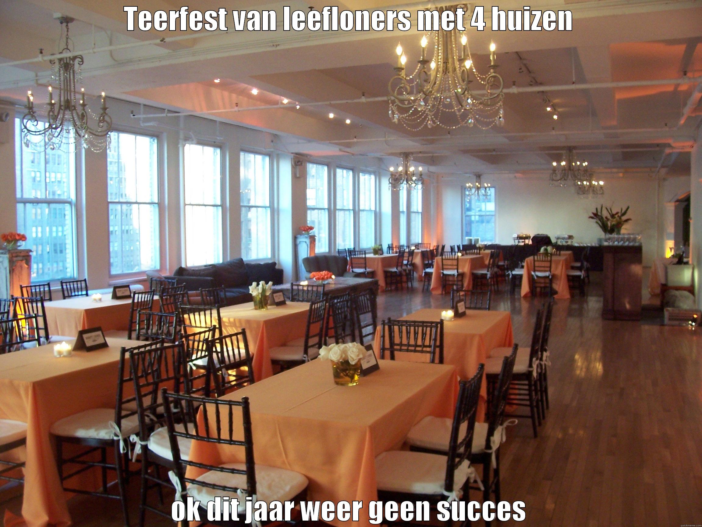 TEERFEST VAN LEEFLONERS MET 4 HUIZEN OK DIT JAAR WEER GEEN SUCCES Misc
