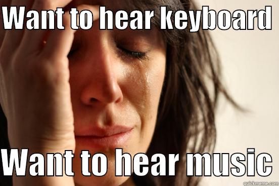 WANT TO HEAR KEYBOARD   WANT TO HEAR MUSIC First World Problems