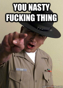 You nasty fucking thing  - You nasty fucking thing   Drill Instructor