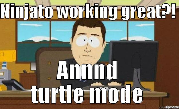 NINJATO WORKING GREAT?!  ANNND TURTLE MODE aaaand its gone