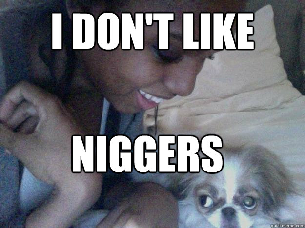 i DON'T LIKE NIGGERS - i DON'T LIKE NIGGERS  Racist Dog