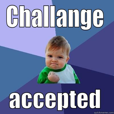 CHALLANGE    ACCEPTED   Success Kid
