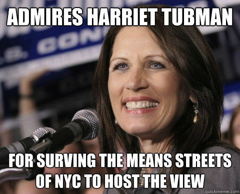 admires harriet tubman for surving the means streets of nyc to host the view  Bad Memory Michelle