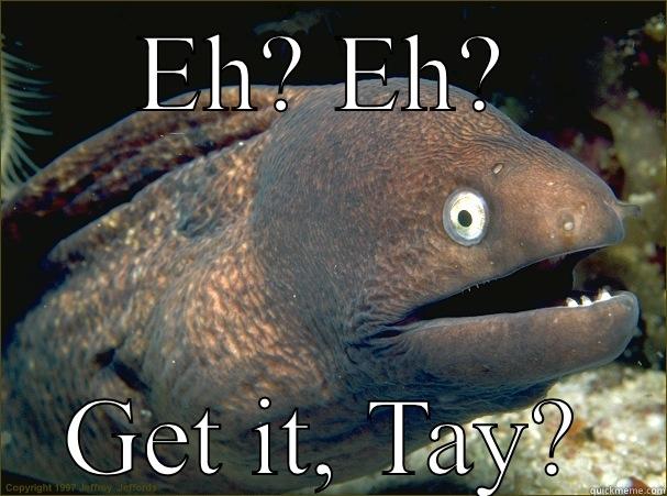 EH? EH? GET IT, TAY? Bad Joke Eel