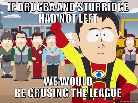 IF DROGBA AND STURRIDGE HAD NOT LEFT WE WOULD BE CRUISING THE LEAGUE Captain Hindsight