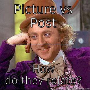 PICTURE VS POST HOW DO THEY RELATE? Creepy Wonka