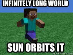 Infinitely long world sun orbits it  Minecraft Logic