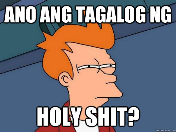ANO ANG TAGALOG NG  HOLY SHIT?  Futurama Fry