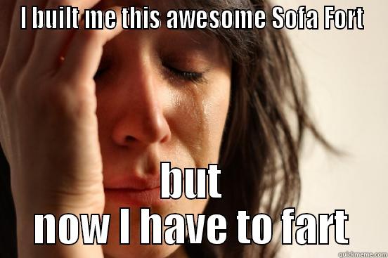 I BUILT ME THIS AWESOME SOFA FORT BUT NOW I HAVE TO FART First World Problems