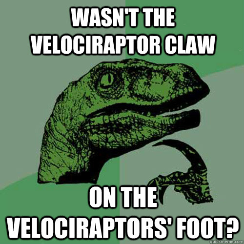 velociraptor foot claw
