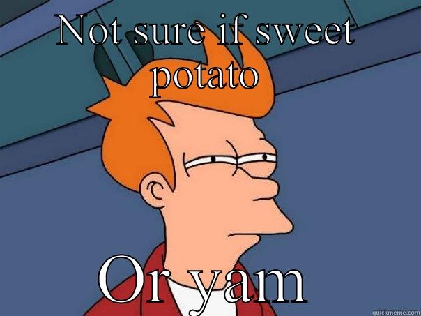 NOT SURE IF SWEET POTATO OR YAM Futurama Fry