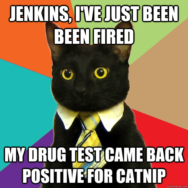 Jenkins, I've just been been fired My drug test came back positive for