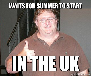 Waits for summer to start In the UK  