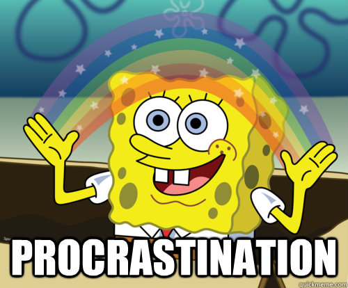 PROCRASTINATION  Spongebob rainbow