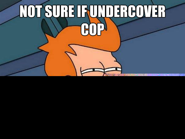 Not sure if undercover
cop or old man in lincoln continental driving slowly  Futurama Fry