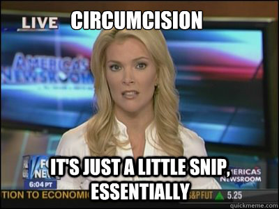 Circumcision It's just a little snip, essentially - Circumcision It's just a little snip, essentially  Megyn Kelly