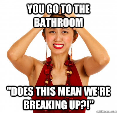 You go to the bathroom 