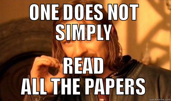 ONE DOES NOT SIMPLY READ ALL THE PAPERS Boromir