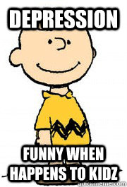 depression funny when happens to kidz  Charlie Brown