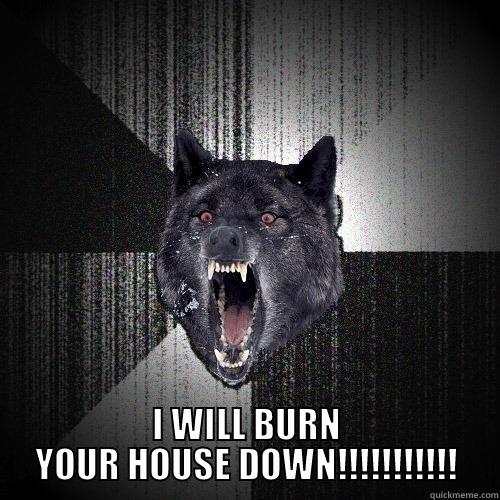  I WILL BURN YOUR HOUSE DOWN!!!!!!!!!!! Insanity Wolf
