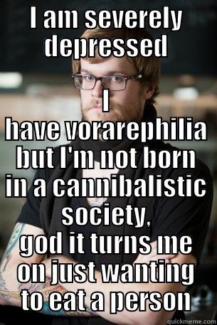 I AM SEVERELY DEPRESSED I HAVE VORAREPHILIA BUT I'M NOT BORN IN A CANNIBALISTIC SOCIETY, GOD IT TURNS ME ON JUST WANTING TO EAT A PERSON Hipster Barista