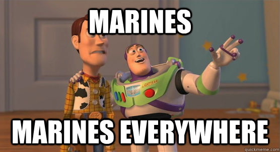 Marines marines everywhere  Toy Story Everywhere