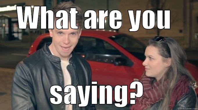 WHAT ARE YOU  SAYING? Misc