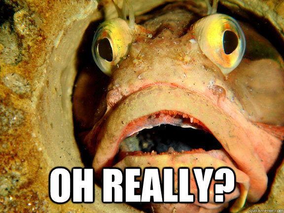 OH REALLY? -  OH REALLY?  Sarcastic Fringehead