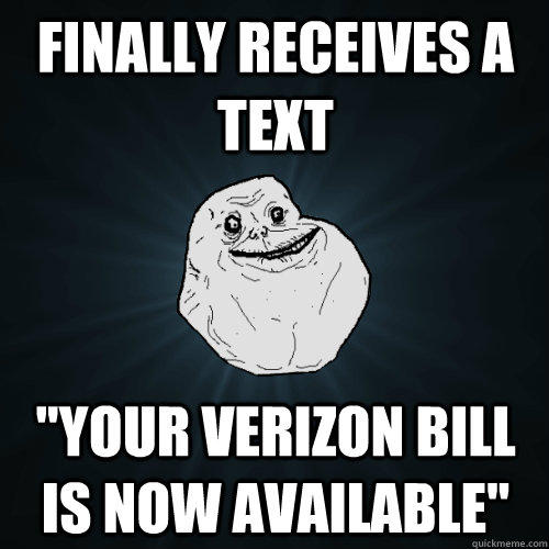 finally receives a text 