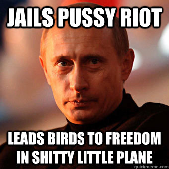 Jails Pussy Riot Leads birds to freedom in shitty little plane  